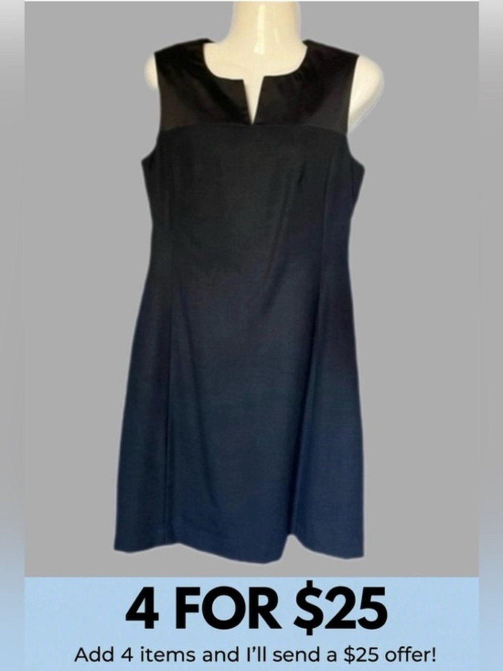 TRULY Black Sleeveless Minimalist Chic Dress Size Uk 10 (US 6)